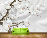 Avikalp MWZ1732 White Flowers Branches HD Wallpaper