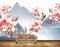 Avikalp MWZ1741 Pink White Flowers Birds HD Wallpaper