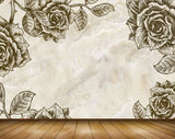 Avikalp MWZ1752 Green Flowers Leaves 3D HD Wallpaper