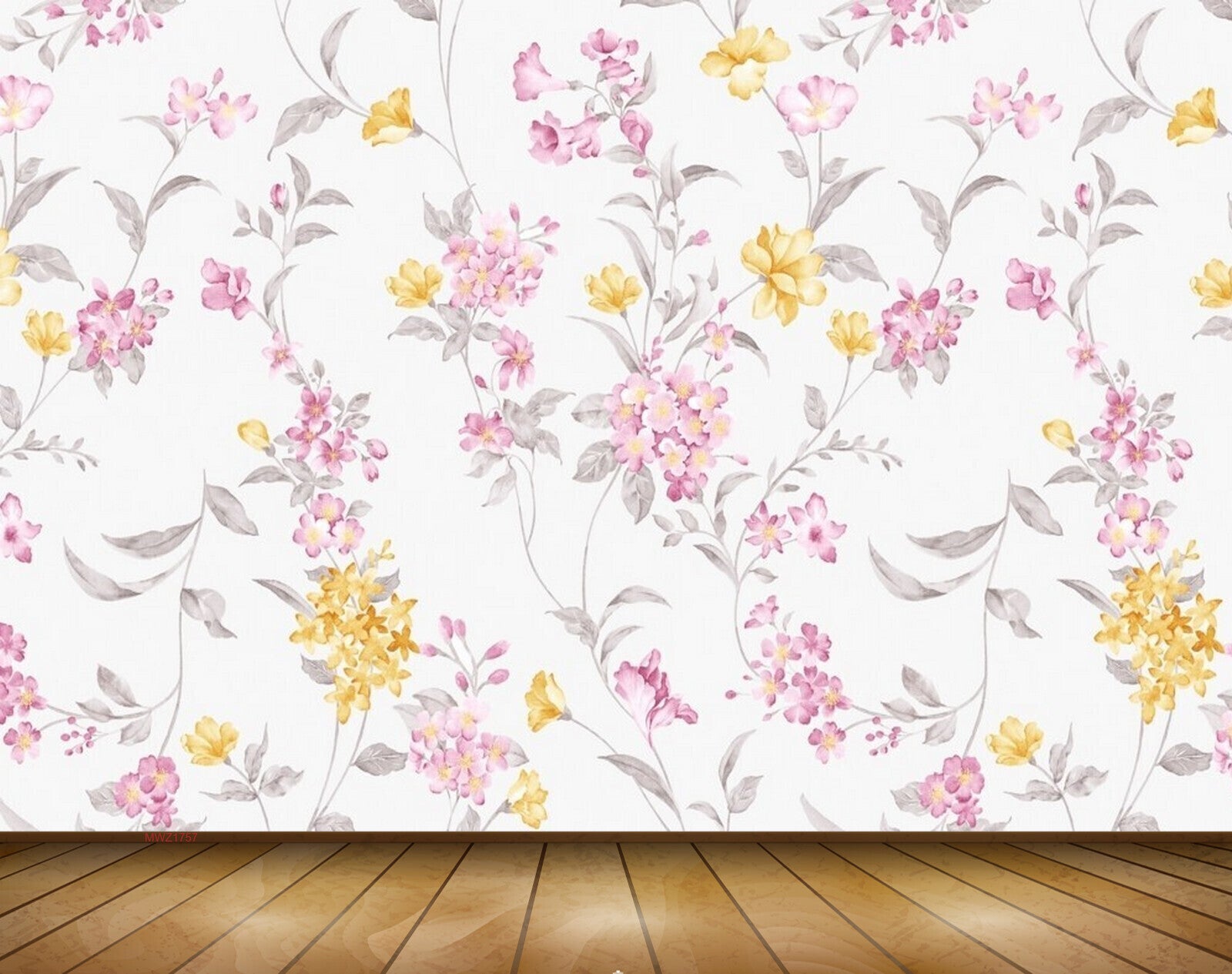 Avikalp MWZ1757 Pink Yellow Flowers 3D HD Wallpaper