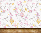 Avikalp MWZ1757 Pink Yellow Flowers 3D HD Wallpaper