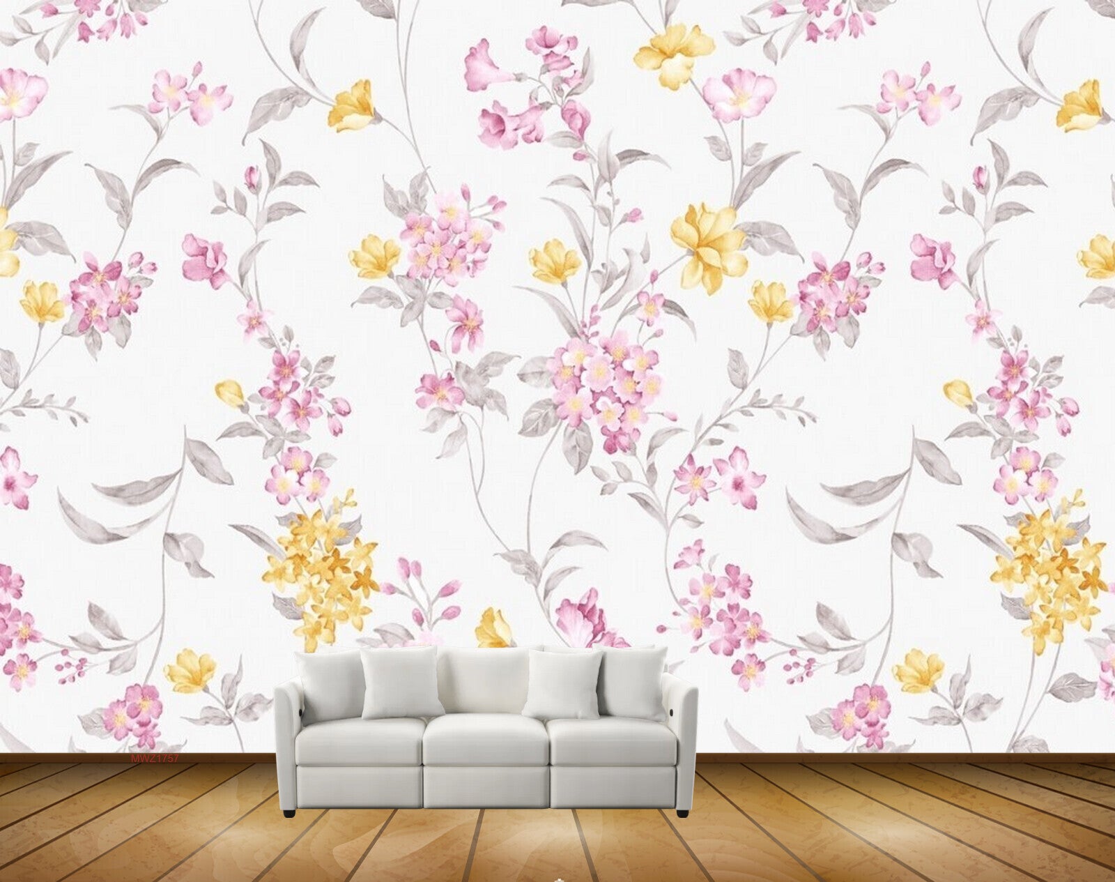 Avikalp MWZ1757 Pink Yellow Flowers 3D HD Wallpaper