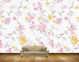 Avikalp MWZ1757 Pink Yellow Flowers 3D HD Wallpaper