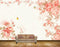 Avikalp MWZ1762 Peach Flowers Butterflies HD Wallpaper