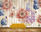 Avikalp MWZ1763 Peacock Orange Flowers Butterflies HD Wallpaper