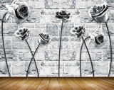 Avikalp MWZ1764 Black Rose Flowers 3D HD Wallpaper