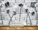 Avikalp MWZ1764 Black Rose Flowers 3D HD Wallpaper