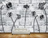 Avikalp MWZ1764 Black Rose Flowers 3D HD Wallpaper