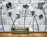 Avikalp MWZ1764 Black Rose Flowers 3D HD Wallpaper