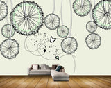 Avikalp MWZ1766 Black Flowers Butterflies HD Wallpaper