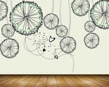 Avikalp MWZ1766 Black Flowers Butterflies 3D HD Wallpaper
