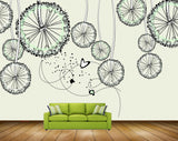 Avikalp MWZ1766 Black Flowers Butterflies 3D HD Wallpaper