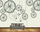 Avikalp MWZ1766 Black Flowers Butterflies 3D HD Wallpaper