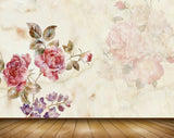 Avikalp MWZ1769 Pink Flowers Leaves 3D HD Wallpaper