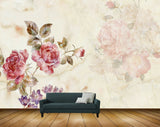Avikalp MWZ1769 Pink Flowers Leaves 3D HD Wallpaper