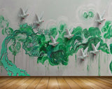 Avikalp MWZ1771 Birds Tree Leaves 3D HD Wallpaper