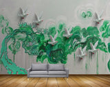 Avikalp MWZ1771 Birds Tree Leaves 3D HD Wallpaper