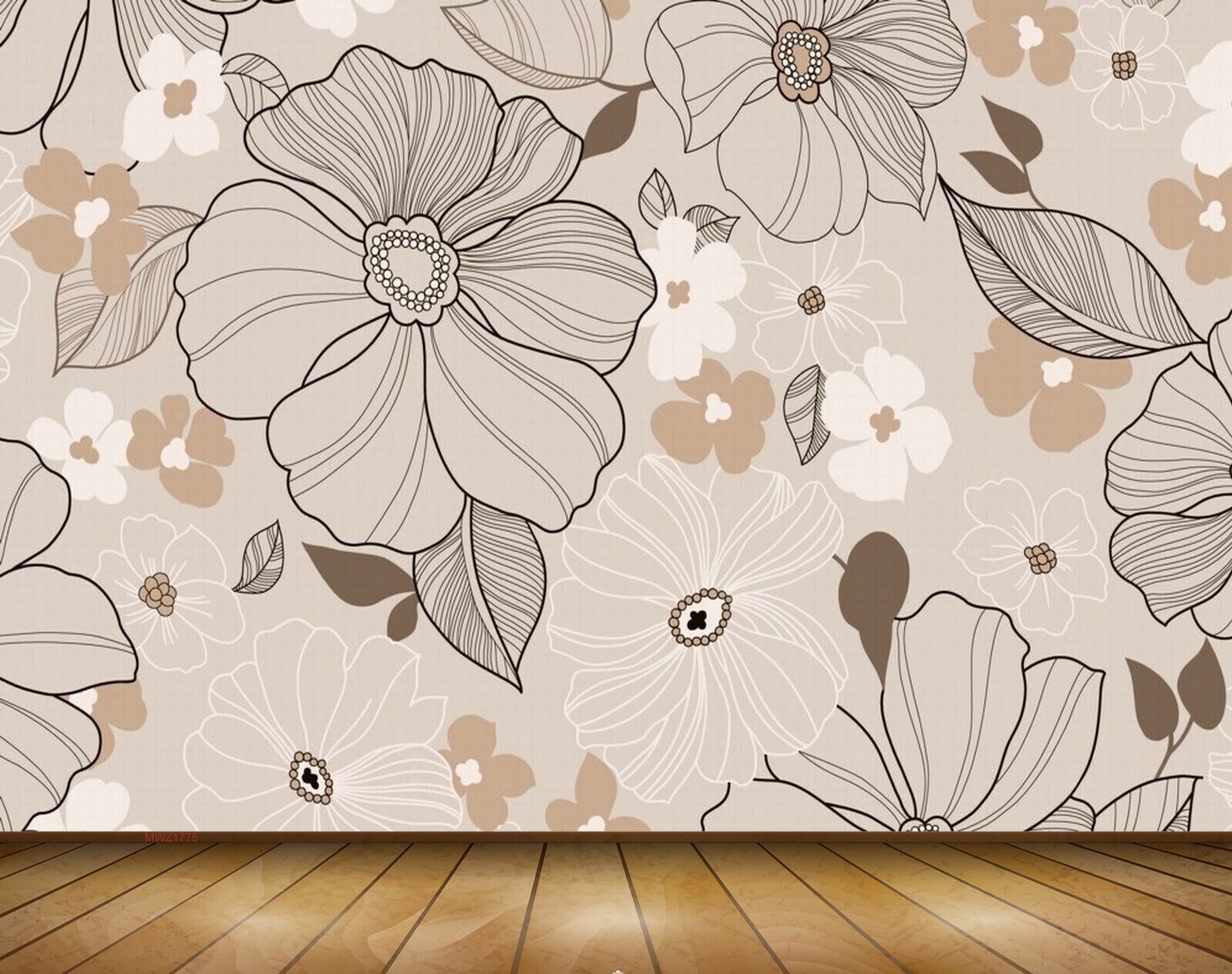 Avikalp MWZ1775 White Pink Flowers 3D HD Wallpaper