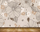 Avikalp MWZ1775 White Pink Flowers 3D HD Wallpaper