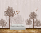 Avikalp MWZ1776 Trees Birds 3D HD Wallpaper