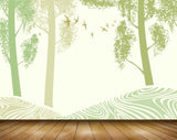 Avikalp MWZ1777 Trees Birds 3D HD Wallpaper