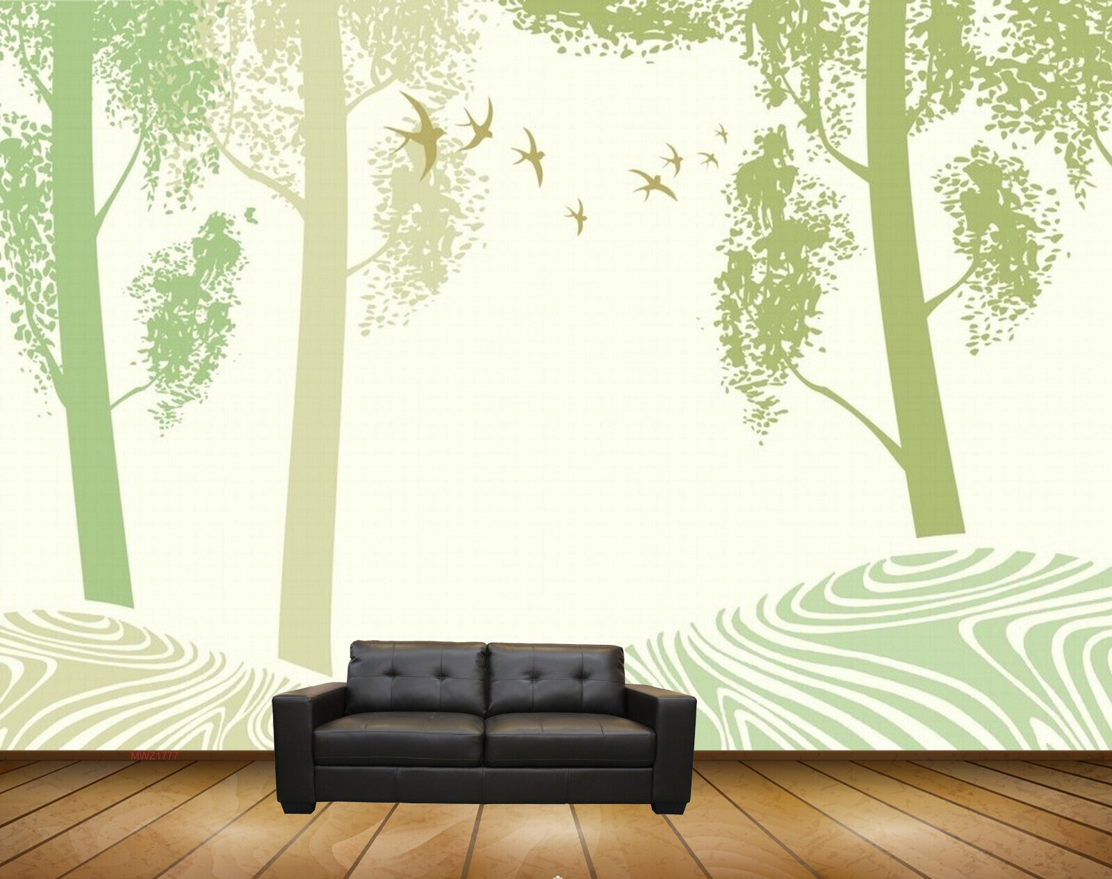 Avikalp MWZ1777 Trees Birds 3D HD Wallpaper