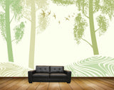 Avikalp MWZ1777 Trees Birds 3D HD Wallpaper