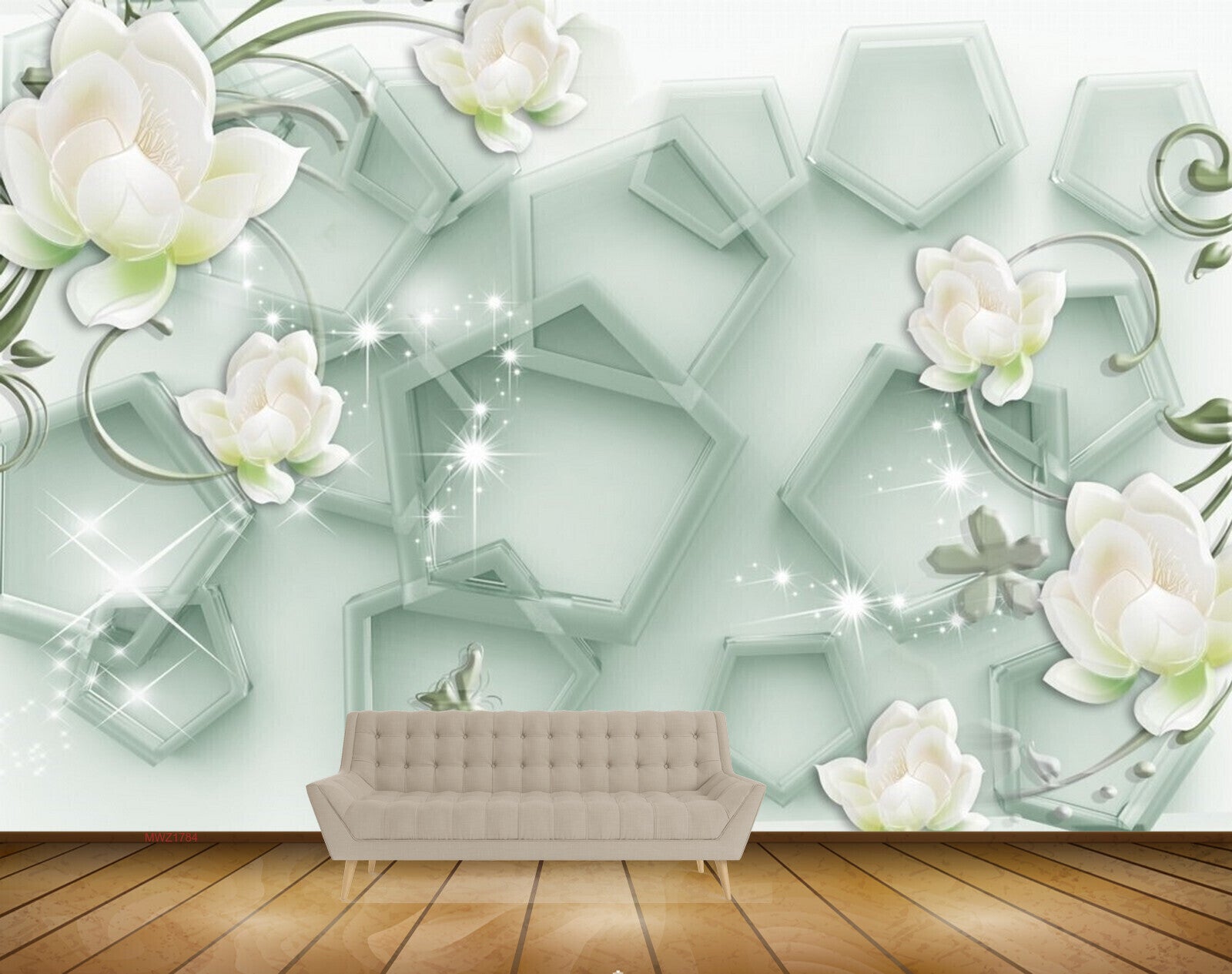 Avikalp MWZ1784 White Flowers HD Wallpaper