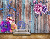 Avikalp MWZ1791 Pink Purple Flowers 3D HD Wallpaper
