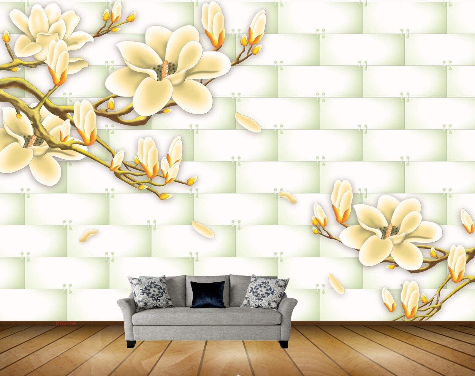 Avikalp MWZ1798 Yellow Flowers HD Wallpaper