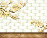 Avikalp MWZ1798 Yellow Flowers 3D HD Wallpaper