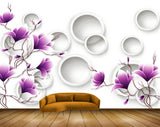 Avikalp MWZ1799 Purple White Flowers HD Wallpaper