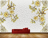 Avikalp MWZ1803 Yellow White Flowers 3D HD Wallpaper