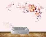 Avikalp MWZ1807 Purple Red Flowers HD Wallpaper