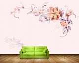 Avikalp MWZ1807 Purple Red Flowers 3D HD Wallpaper