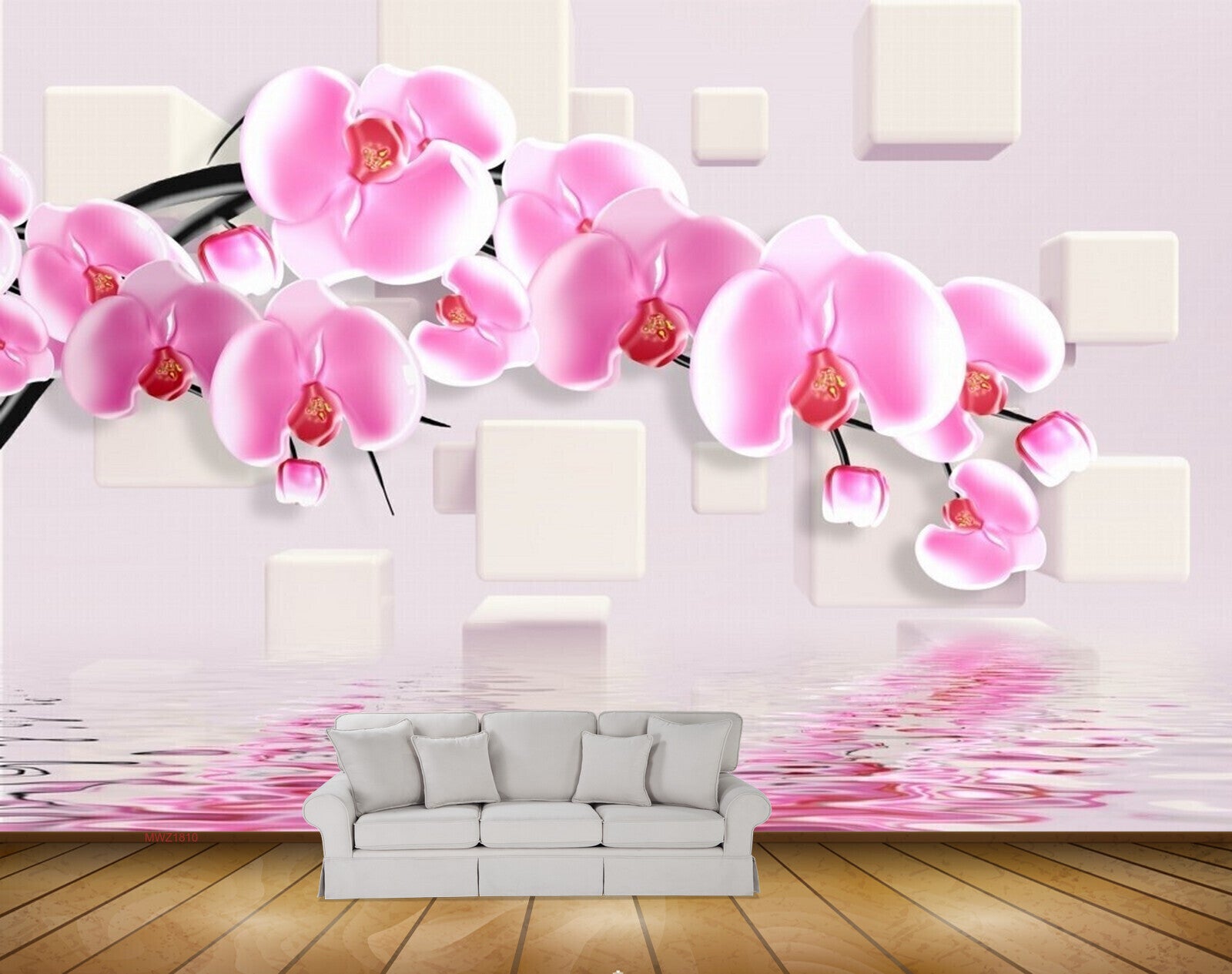 Avikalp MWZ1810 Pink Flowers HD Wallpaper