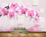 Avikalp MWZ1810 Pink Flowers 3D HD Wallpaper