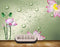 Avikalp MWZ1811 Pink Yellow Flowers Leaves HD Wallpaper