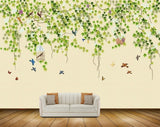 Avikalp MWZ1813 Birds Creepers Cage Butterflies 3D HD Wallpaper