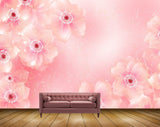 Avikalp MWZ1822 Pink Flowers 3D HD Wallpaper