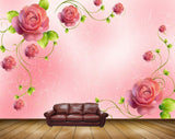 Avikalp MWZ1823 Pink Flowers 3D HD Wallpaper