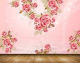 Avikalp MWZ1832 Pink Flowers 3D HD Wallpaper