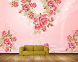 Avikalp MWZ1832 Pink Flowers 3D HD Wallpaper