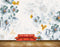 Avikalp MWZ1834 White Green Flowers Birds Butterflies HD Wallpaper