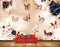 Avikalp MWZ1835 Orange Red White Butterflies HD Wallpaper