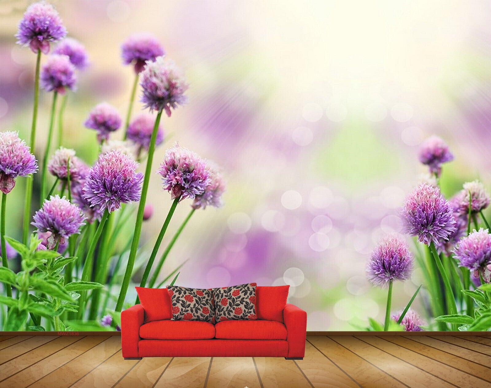 Avikalp MWZ1836 Purple Flowers HD Wallpaper