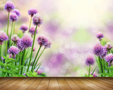 Avikalp MWZ1836 Purple Flowers 3D HD Wallpaper