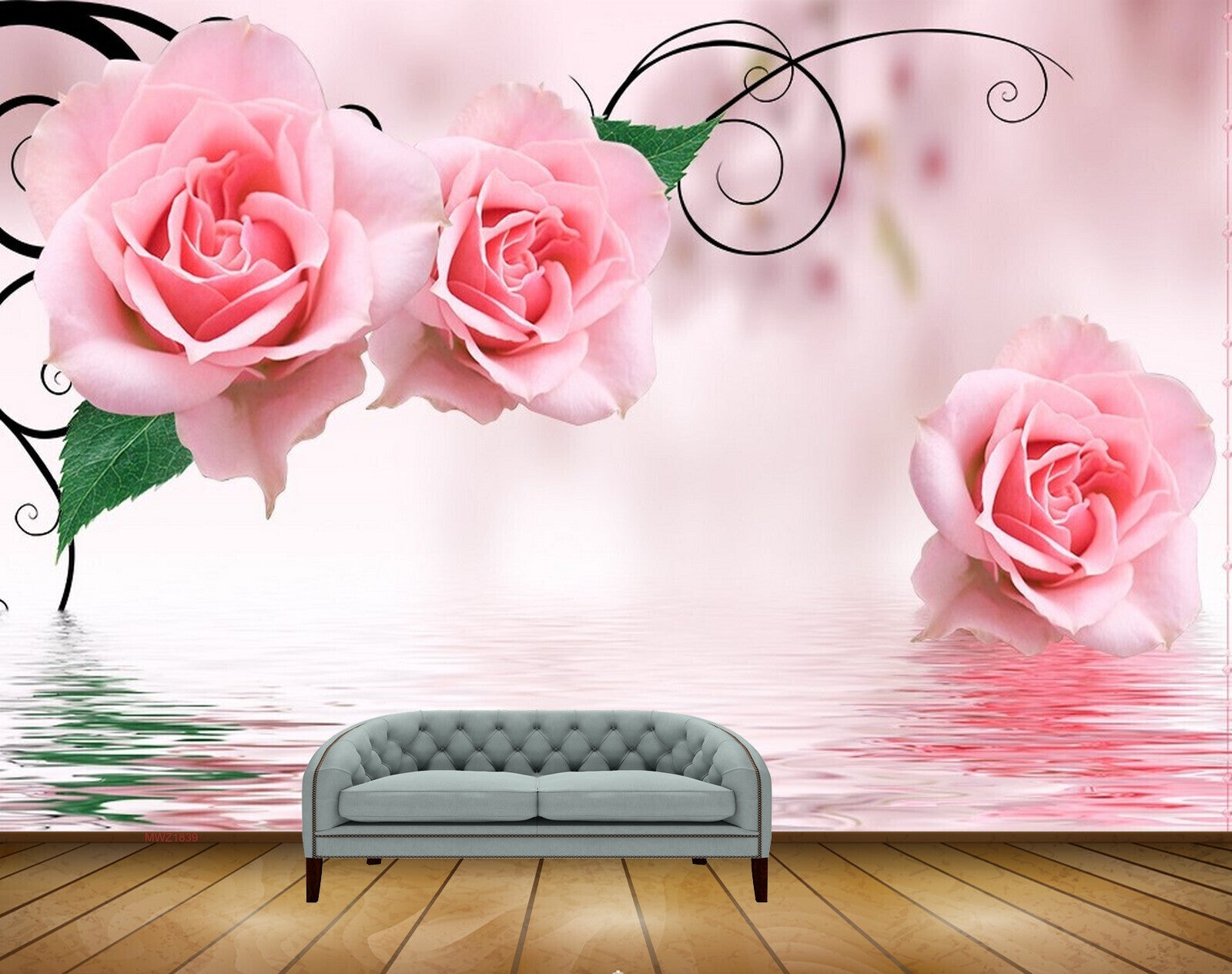 Avikalp MWZ1839 Pink Rose Flowers HD Wallpaper