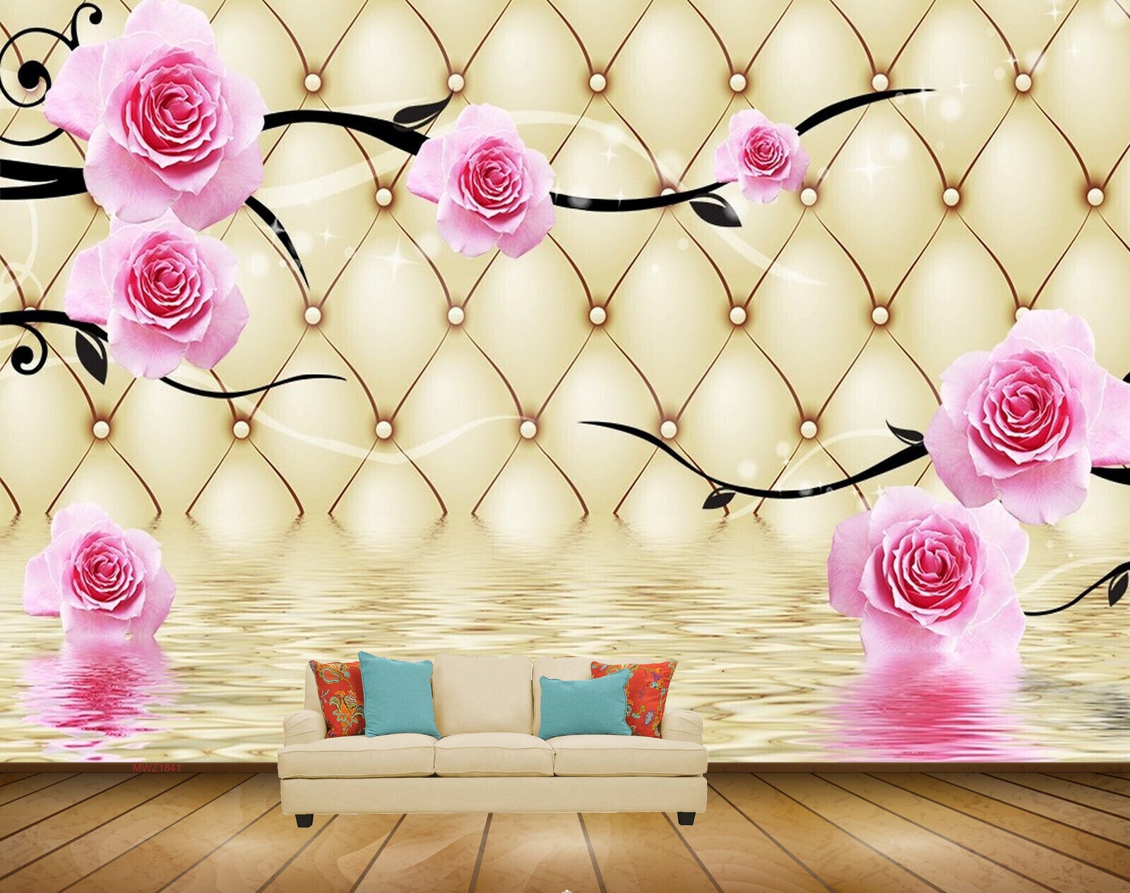 Avikalp MWZ1841 Pink Rose Flowers HD Wallpaper