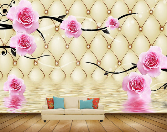 Avikalp MWZ1841 Pink Rose Flowers HD Wallpaper